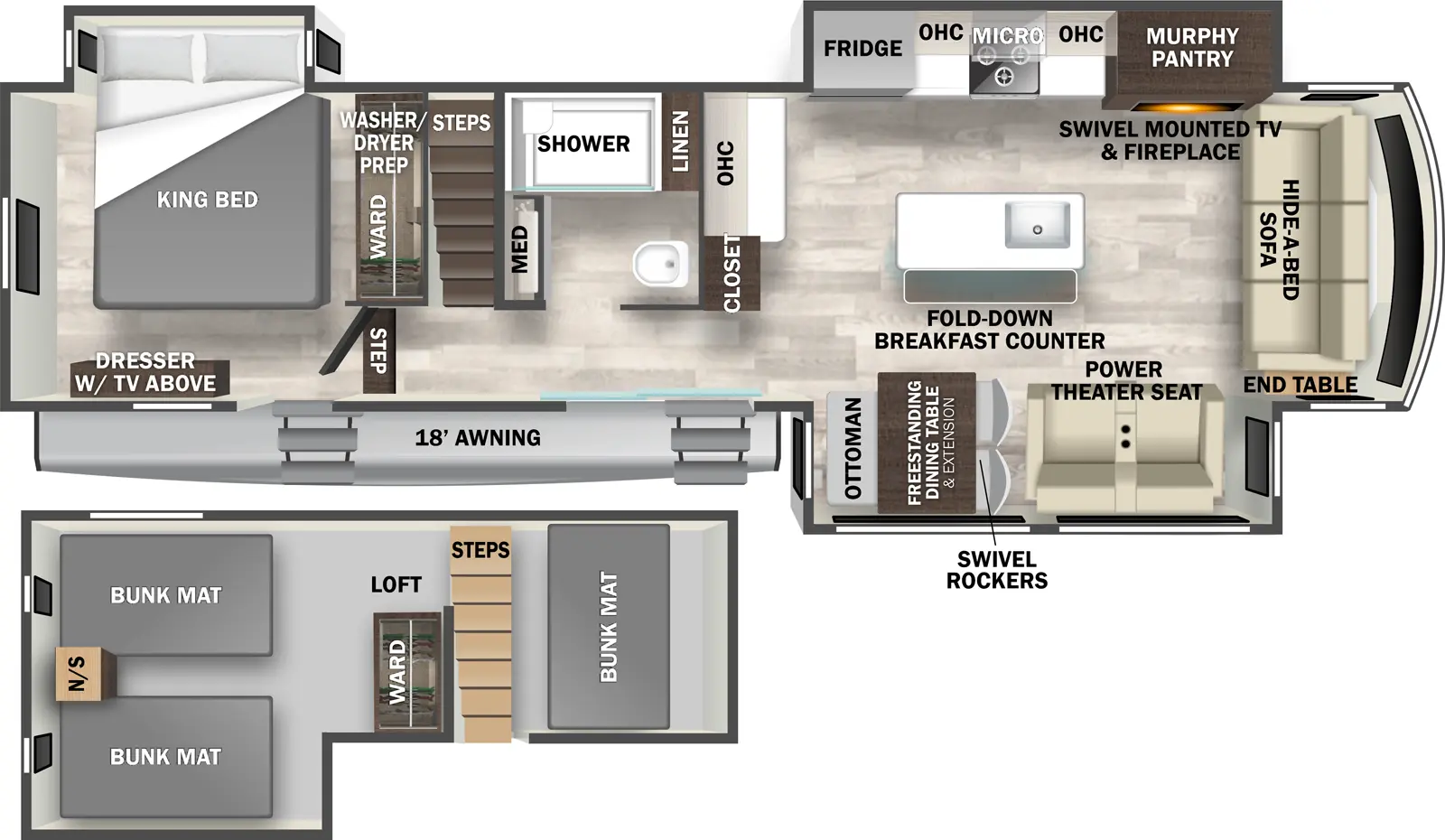 Cedar Creek Cottage 40CDL Floorplan